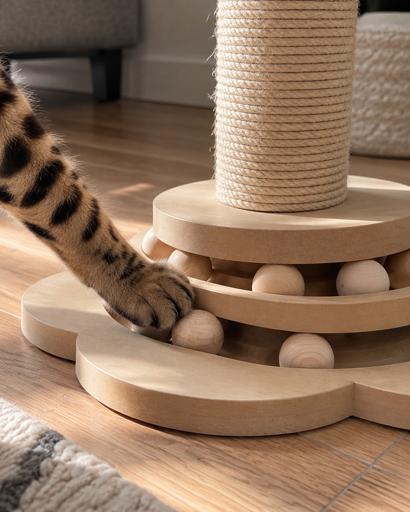 Ça glisse ou ça tombe quand le chat tire. · L — Tour griffoir pour chat