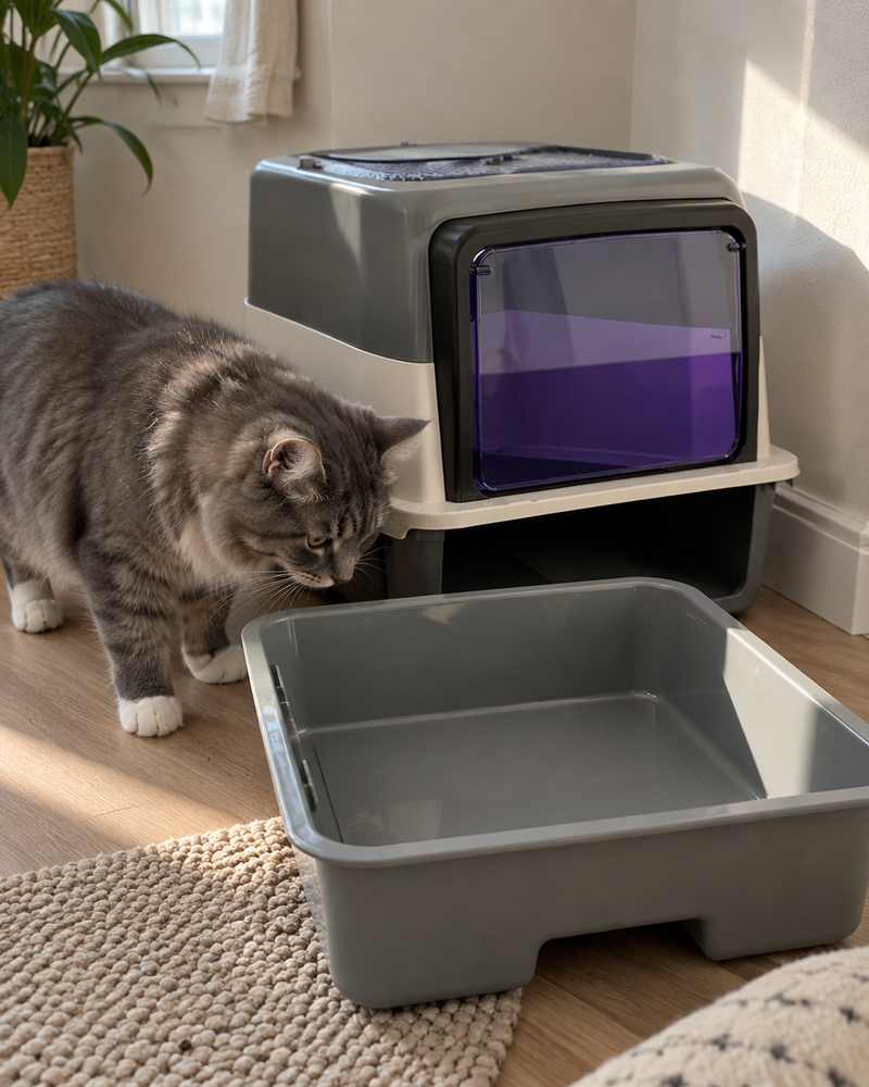 L'odeur va rester. · Whale ash-UV lamp — Maison de toilette chaton