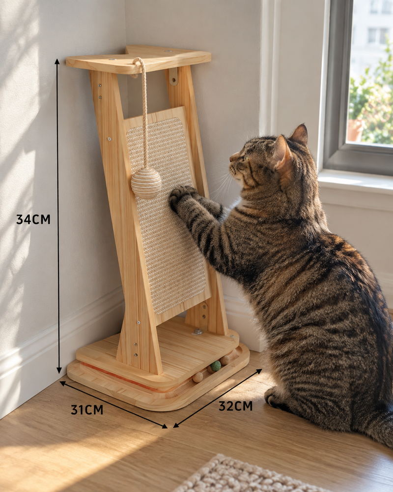 Variante · 32cmx31cmx34cm — Griffoir d'angle en sisal