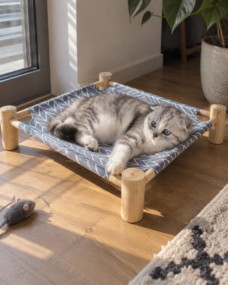 Ensemble · 1 — lit pour chat sur pied