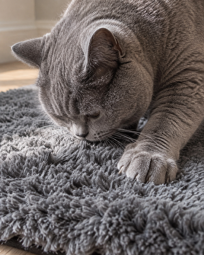L'odeur va rester. · S — tapis chauffant chaton